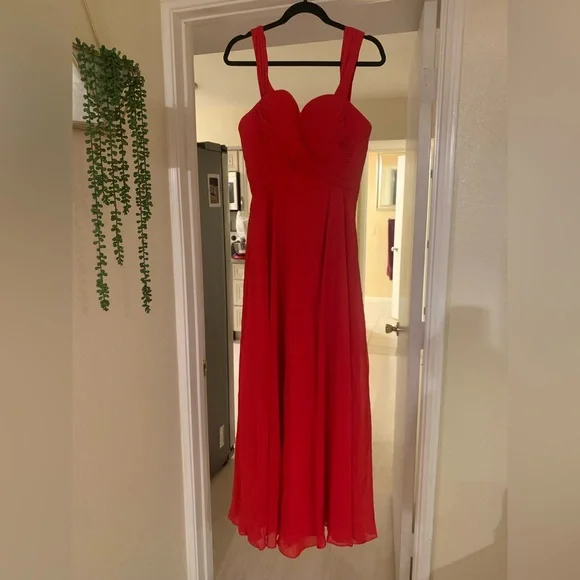 Dresses Candy Apple Red Dress With Slit Poshmark